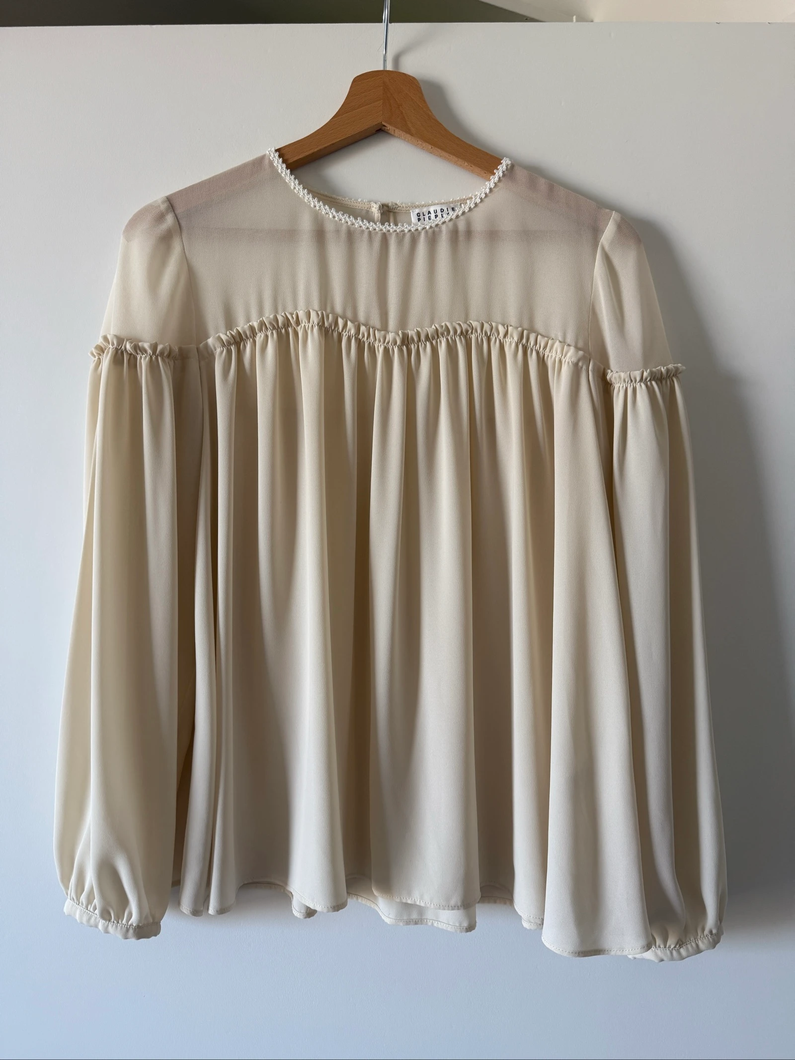 Blouse Claudie Pierlot écrue – Taille 38 – photo 3